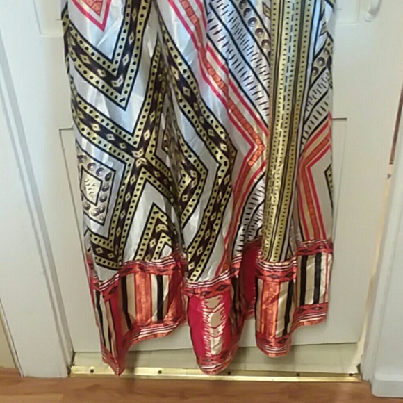 NEVER WORN Vintage COLORFUL printed SILK Dress🌝 - Picture 5 of 5